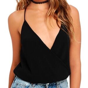 Lulu’s Plunging Surplice Bodysuit